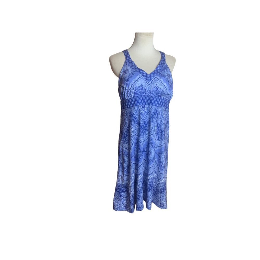 OutDoor Lifestyle Blue & White Dress. Size Medium